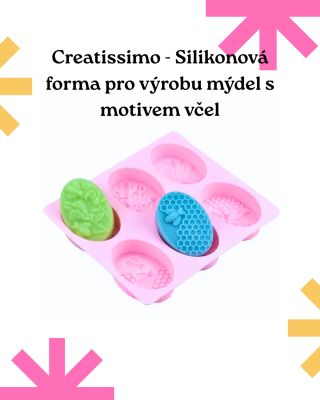 🐝 Vytvoř si voňavé mýdlo s motivem včel! 🧼 S kvalitní silikonovou formou Creatissimo si snadno vyrobíš originální mýdla s...